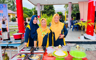 Peserta Pramuka MTsN 1 Pohuwato Berinovasi dalam Lomba Cipta Menu di Kemah Bakti Kecamatan Paguat